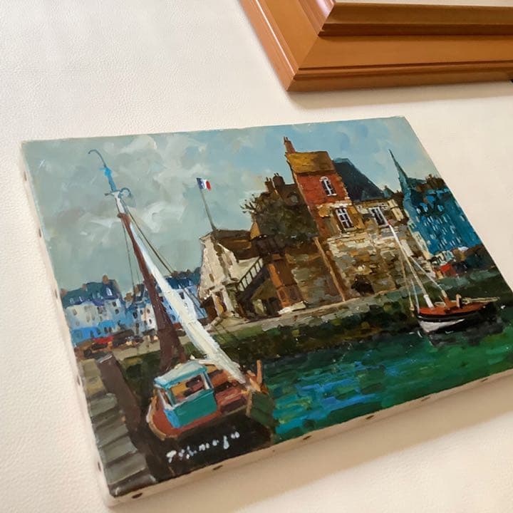 嶋津俊則/オンフルール】油絵 額縁付き サインあり(4号) - メルカリ