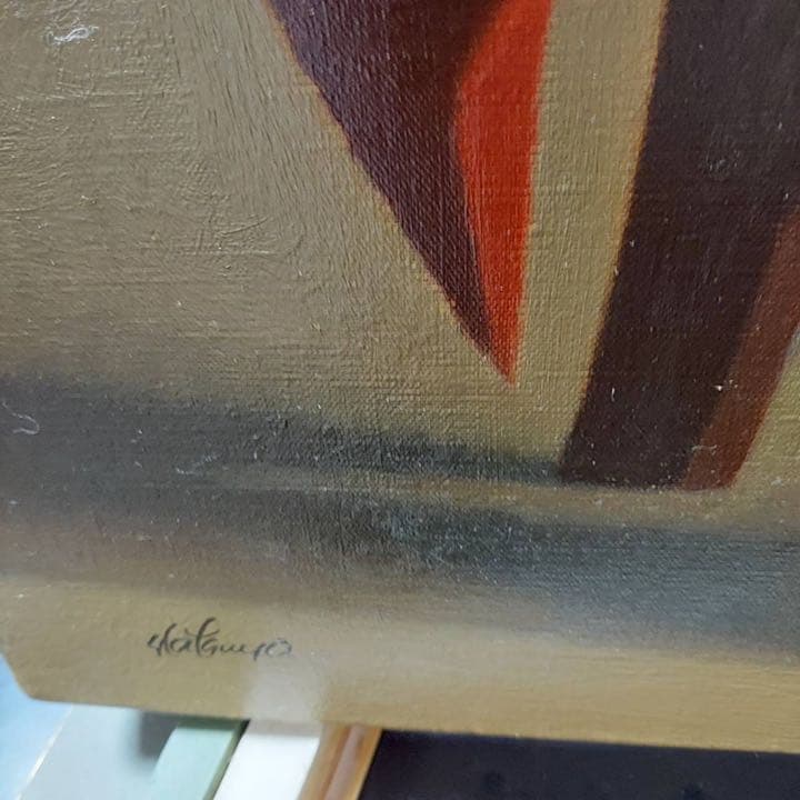 佐藤カツヤ 絵画 花帽子 原画 油絵 - メルカリ