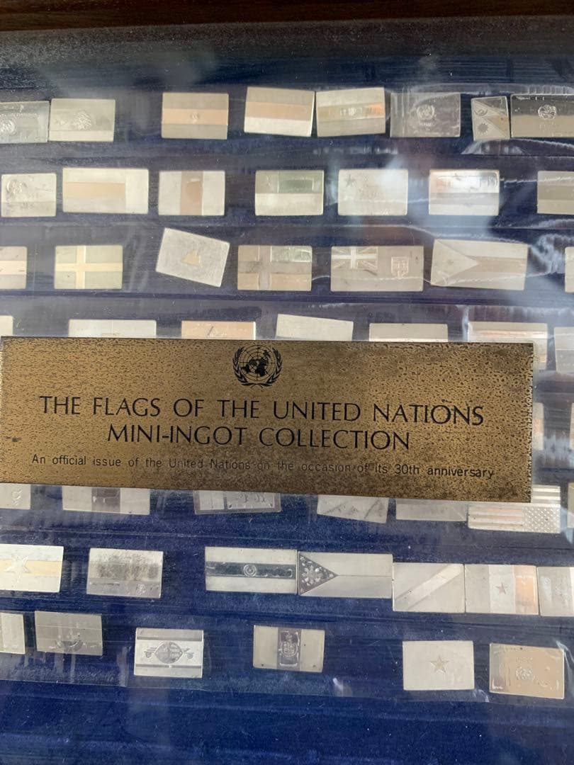 フランクリンミント 公式国連加盟国国旗 銀のミニチュア・コレクション