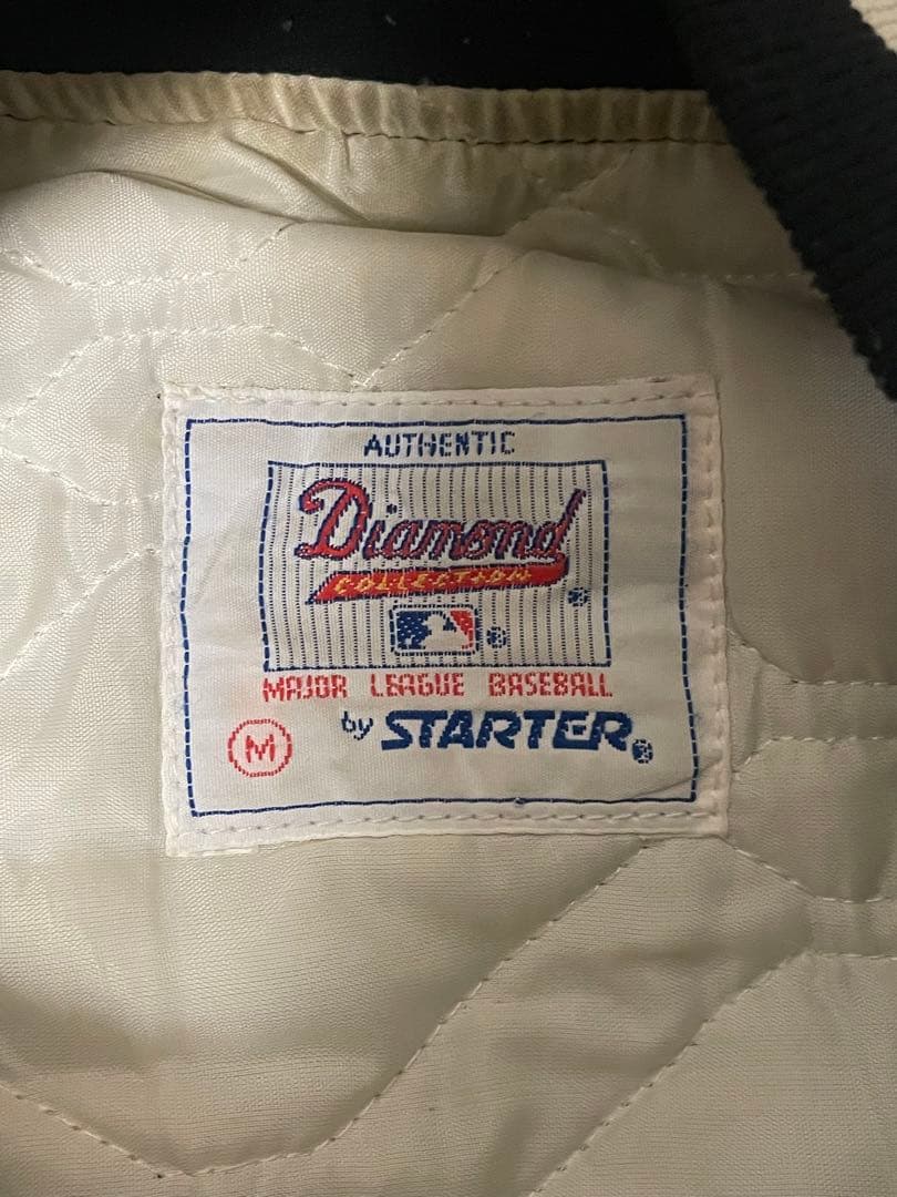 starter 90s ホワイトソックス MLB ブラック スタジャン 刺繍ロゴ