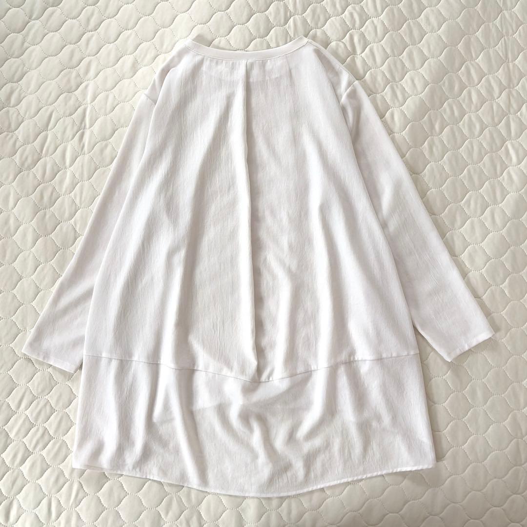 美品】BEARDSLEY 後ろドレープTブラウス Fサイズ アイボリー - メルカリ