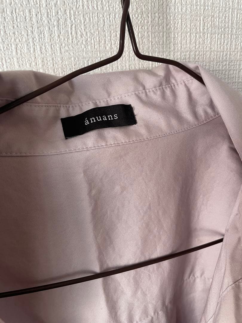 ánuans グレイッシュピンク スタンダードシャツ freesize 25aw - メルカリ
