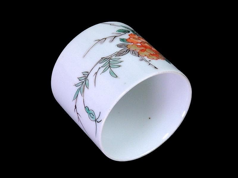 古伊万里 色絵 牡丹の図 猪口 のぞき C099AS-fbub - メルカリ