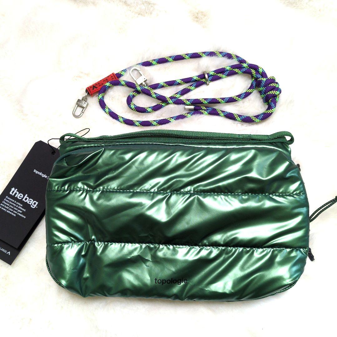 topologie トポロジー　ボトルサコッシュ　ラージ 緑 未使用新品 topologie トポロジー ボトルサコッシュ ラージ グリーン