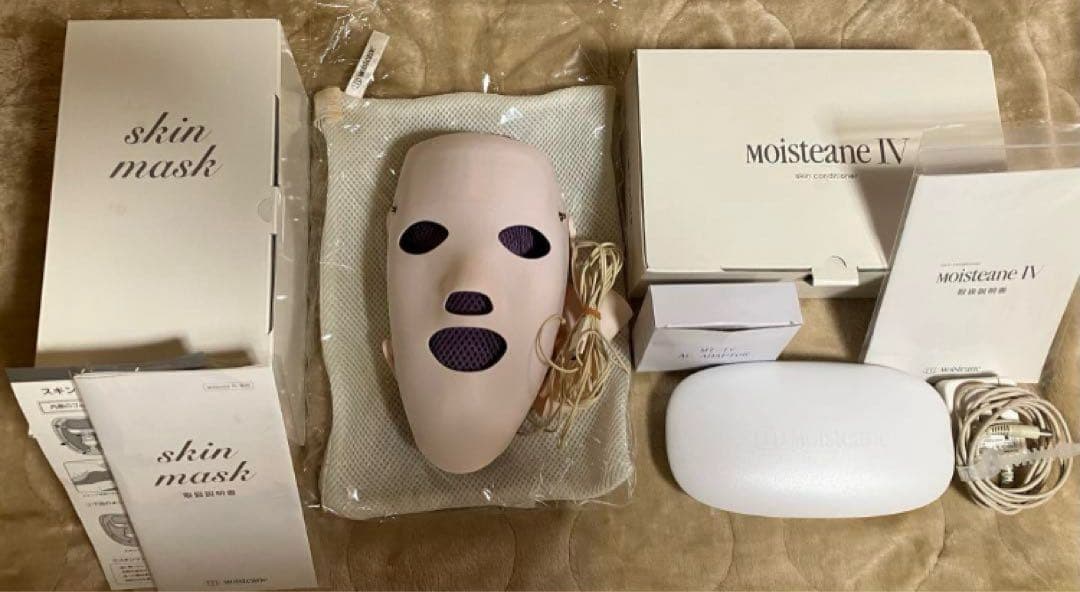 モイスティーヌⅥ＆スキンマスクセット 取扱説明書、箱付き モイスティーヌ 美顔器 スキンマスク 説明書あり イオンシート付き