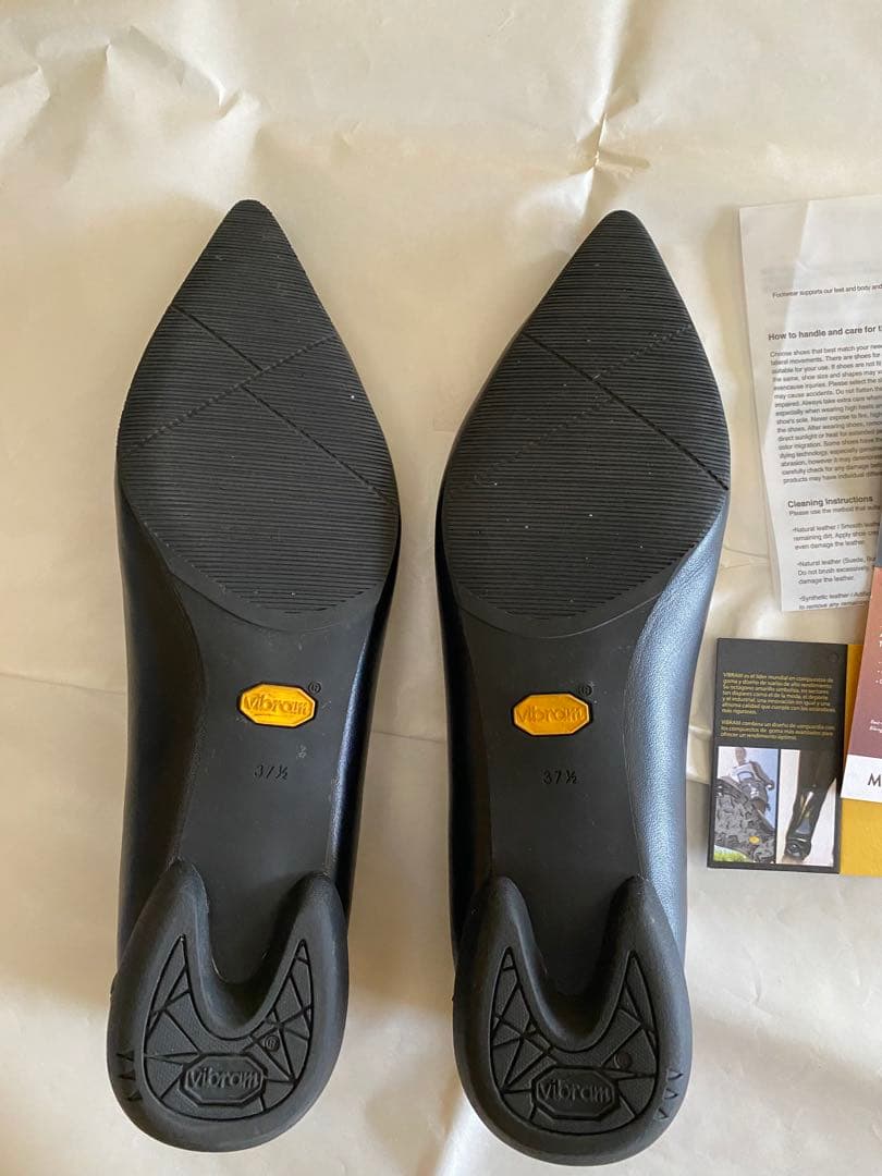 SHISEシーセイフラットシューズMM POINTED U / ブラック37.5 - 靴