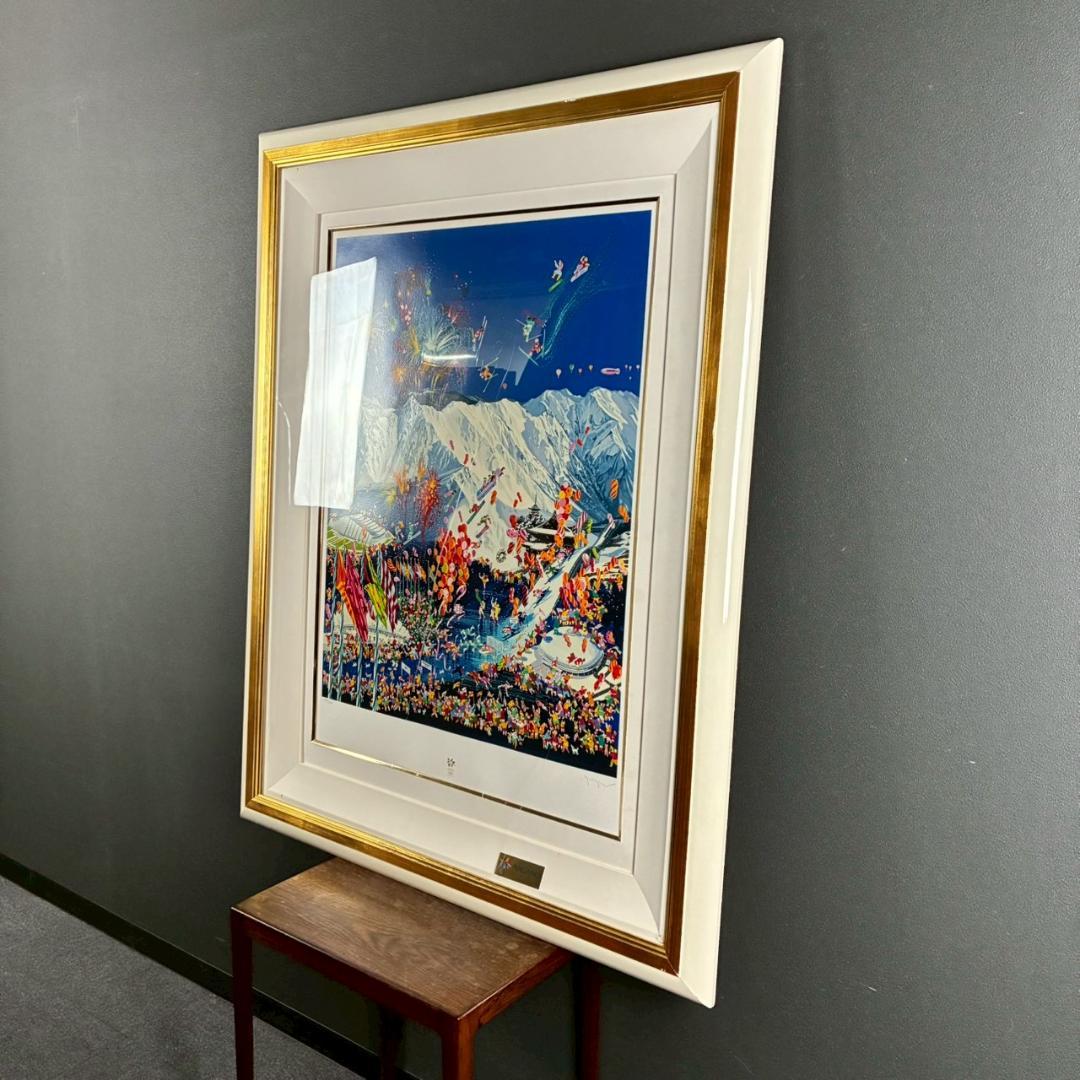 ヒロ・ヤマガタ「長野オリンピック」シルクスクリーン 大作 直筆サイン