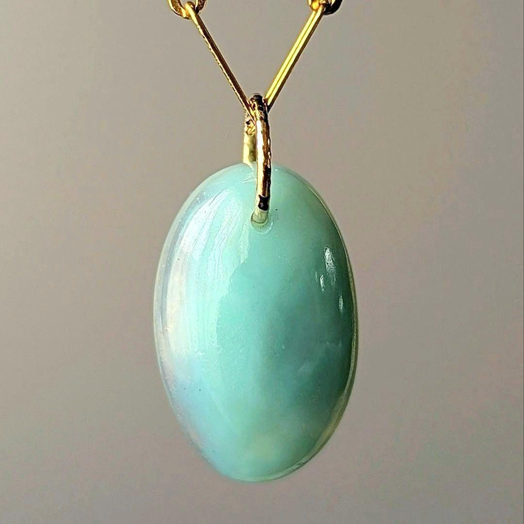 ♢矢車草♢K18 アクアプレーズ 5.53ct ネックレスチャーム