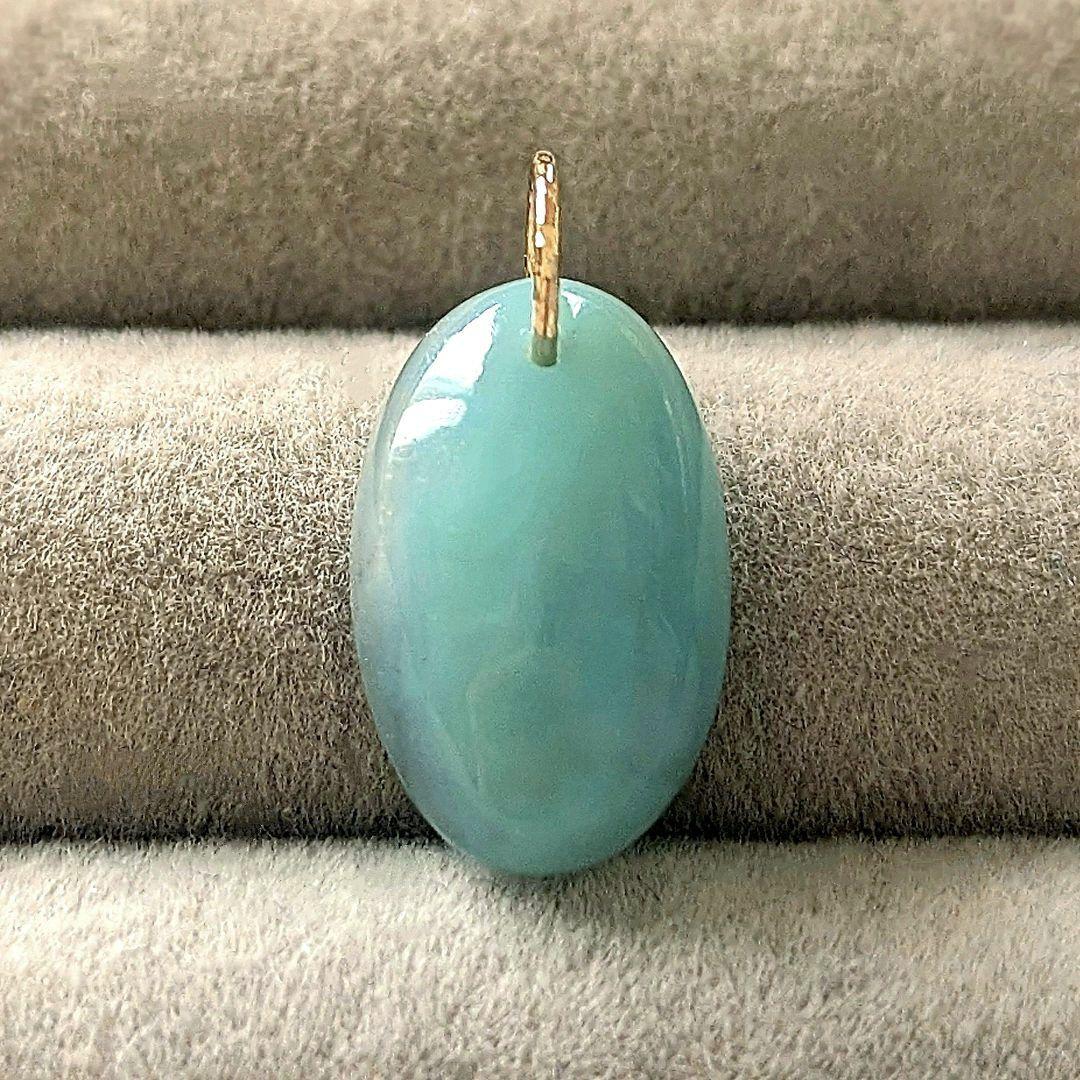 ♢矢車草♢K18 アクアプレーズ 5.53ct ネックレスチャーム