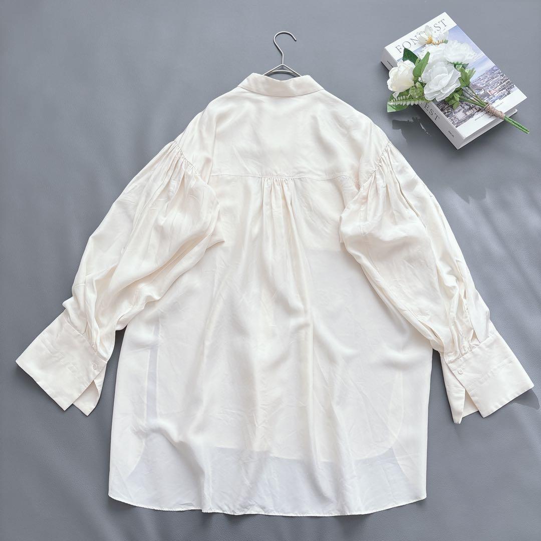 最新 Chaos カオス シルクサンドシャツ 絹100%