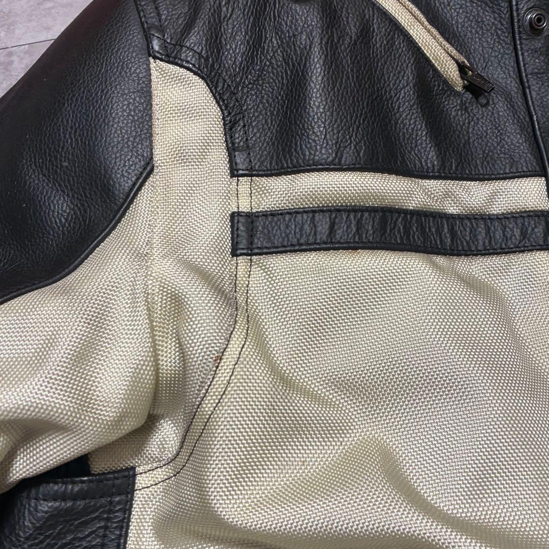 DUCATI レザージャケット ライダース バイカー ブラック メッシュ XXL