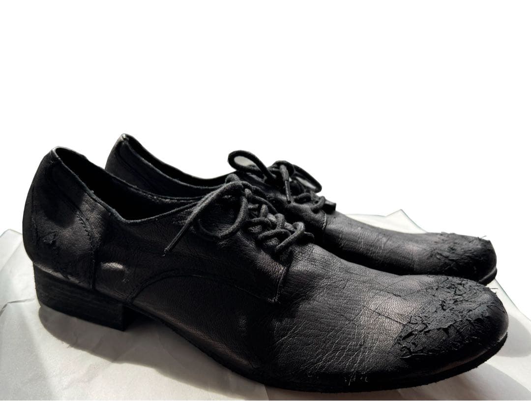 u*n様 ヨウジヤマモト 22AW HE-E02-760 ダメージド ゴートレザ Yohji Yamamoto - Yohji Yamamoto POUR HOMME ヨウジヤマモト