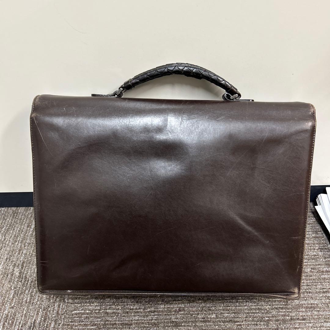 ダークブラウン レザー ビジネスバッグ