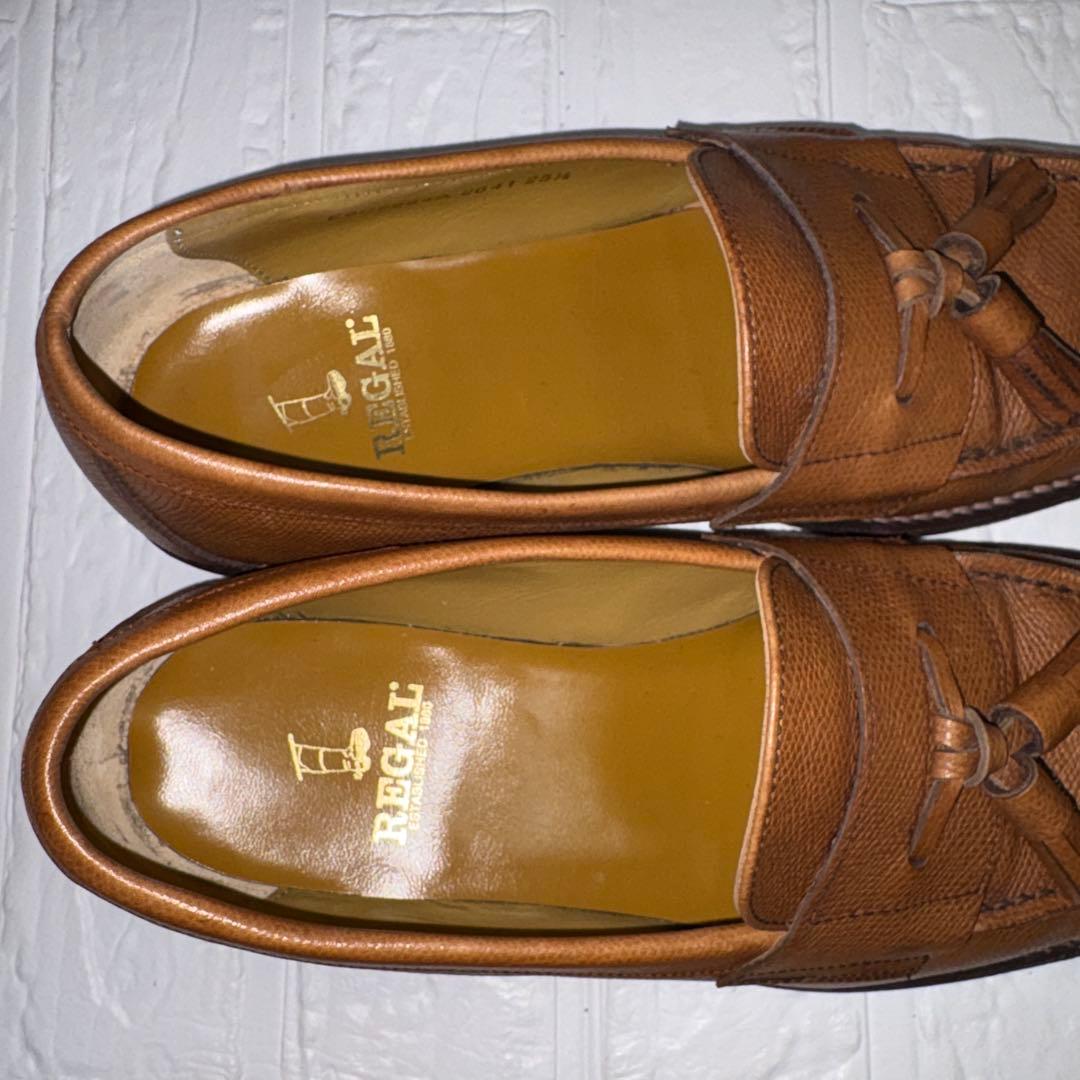 リーガル 25.5cm ブラウン タッセルローファー 2641 シボ革 - メルカリ