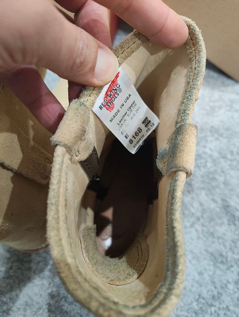 RED WING 8168 26.5cn ペコスブーツ ベージュスエード