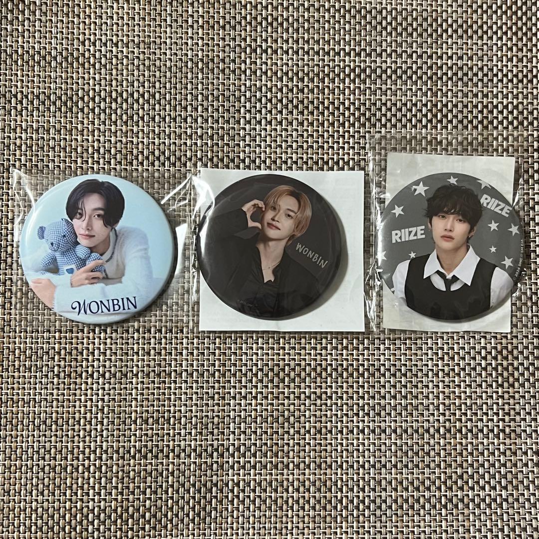 RIIZE ウォンビン 缶バッジ ピンバッジ 3点セット - メルカリ