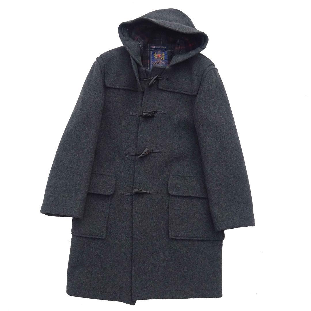 美品英国旗タグ　グロバーオール ダッフルコート38イギリス製クラシック㈱大丸 Gloverall（グローバーオール） 英国旗タグ ダッフルコート レディース