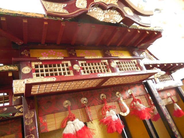 昭和レトロ 雛人形 御殿飾り 豊寿殿 雛飾り 雛祭り木製組み立て式 昭和