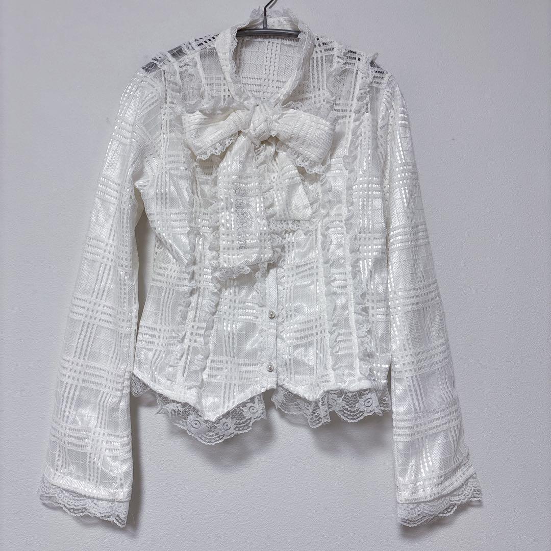 ディムモアール】荊棘リボンタイブラウス ホワイト 新品未使用