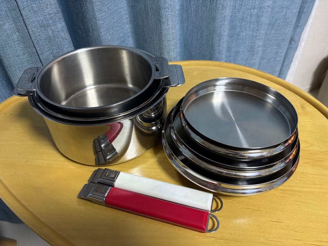 クリステル 深鍋 16/18/20cm 蓋付き 10点セット（内ハンドル2本）