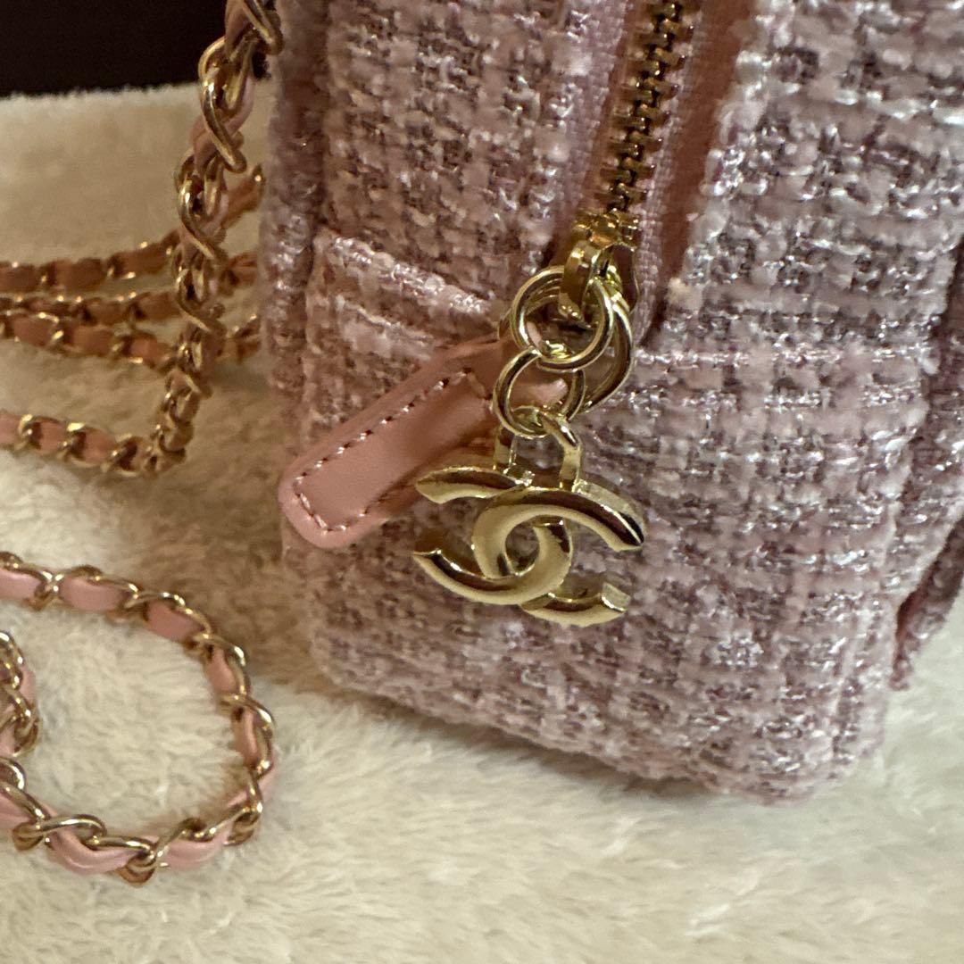 CHANEL非売品メイクアップバッグ ピンク ツイード - コレクション人気
