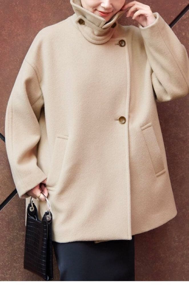 ウールアンゴラバルカラーミドルコート - メルカリ