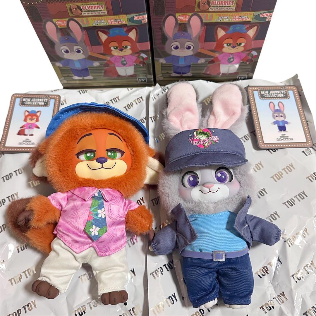 正規品 TOPTOY ズートピア2 ニック ジュディ ぬいぐるみチャーム 私服