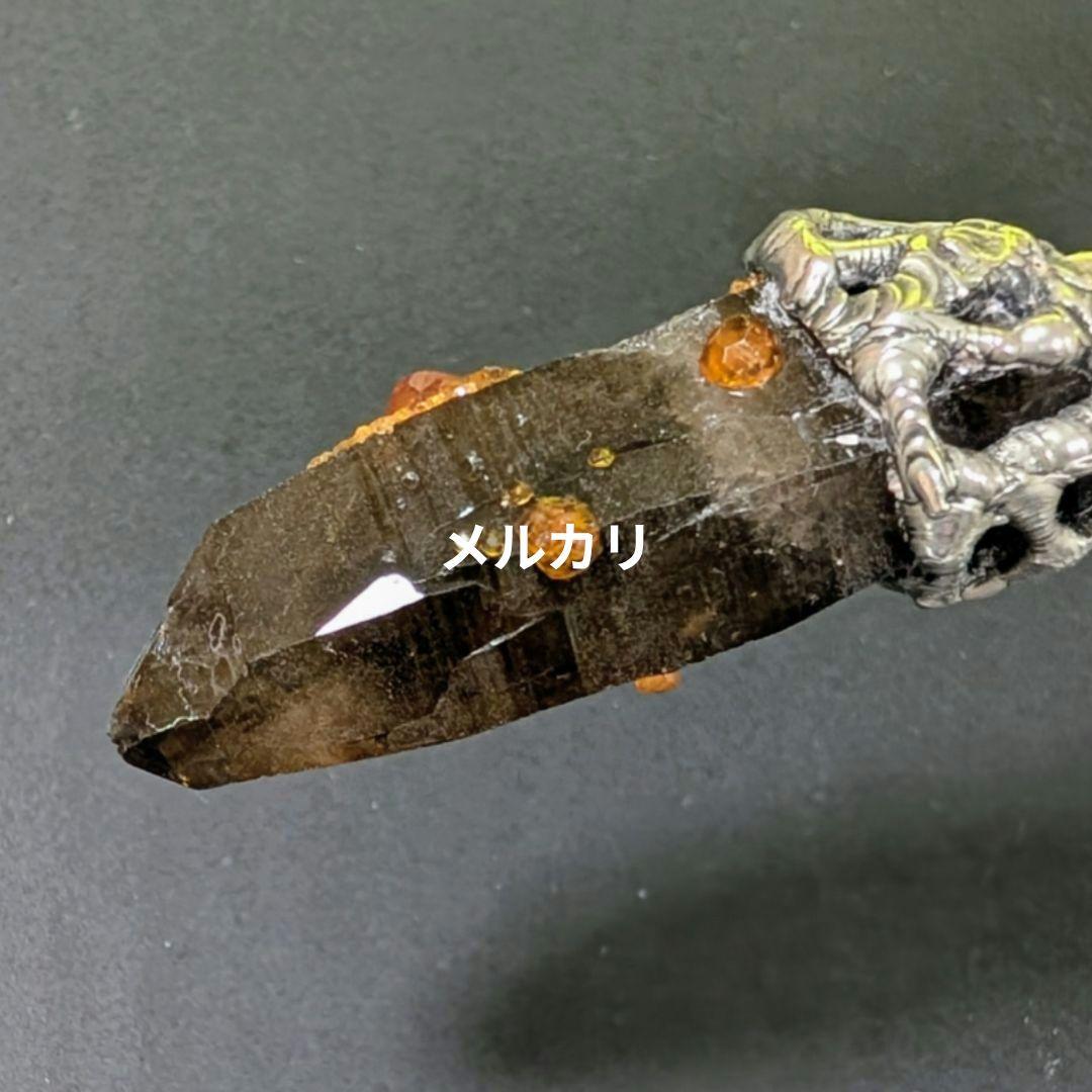 レア石使用！ スモーキークォーツ ウィズガーネット＆オレンジルチル