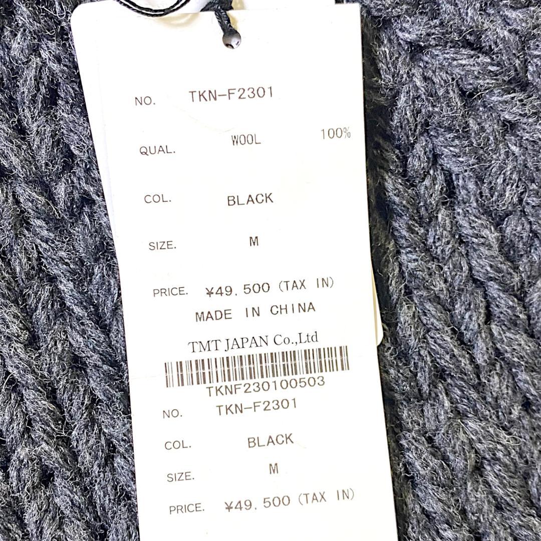 M TMT 毛100％ タートルネック ニット セーター 黒 定価49500円 - メルカリ