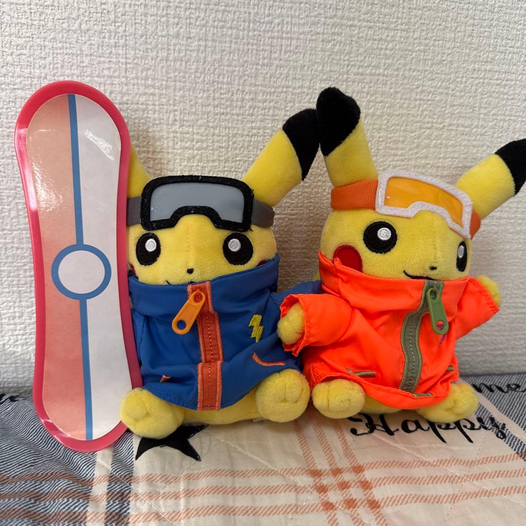 ピカチュウ ぬいぐるみ スノーボード付き タグ付】 マンスリーペアピカチュウ 2016 12月 スノーボード - メルカリ