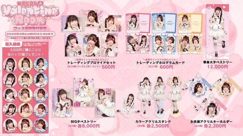 飯田ヒカル Valentine Room 湊みや ブロマイド 缶バッジセット - メルカリ