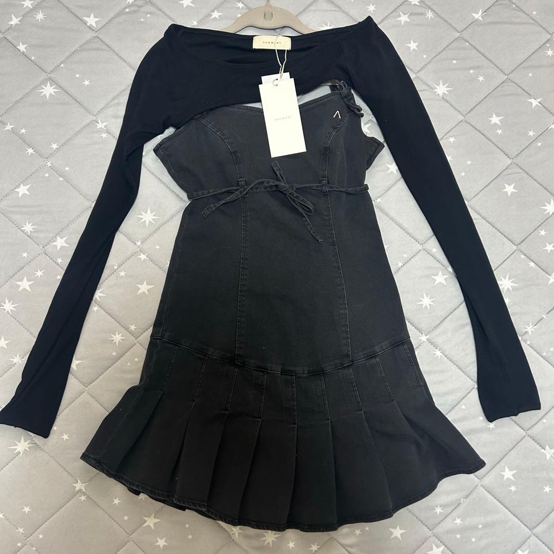 andmary Bonnie denim mini dress - メルカリ