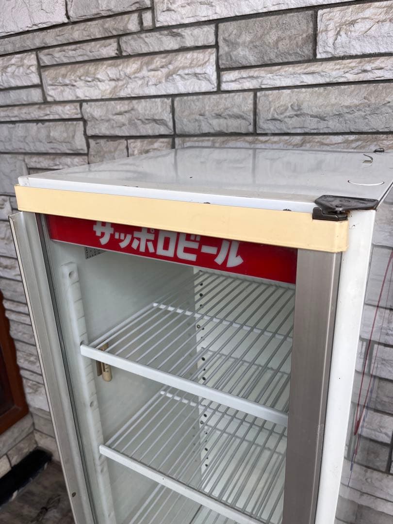 昭和レトロ サッポロビール ガラス扉冷蔵庫 ショーケース - メルカリ