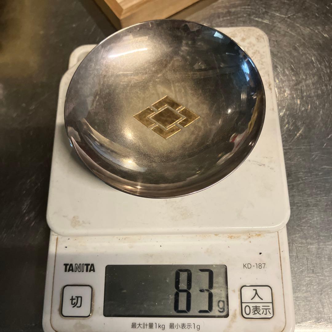 銀製 盃 83g 木箱付き - メルカリ