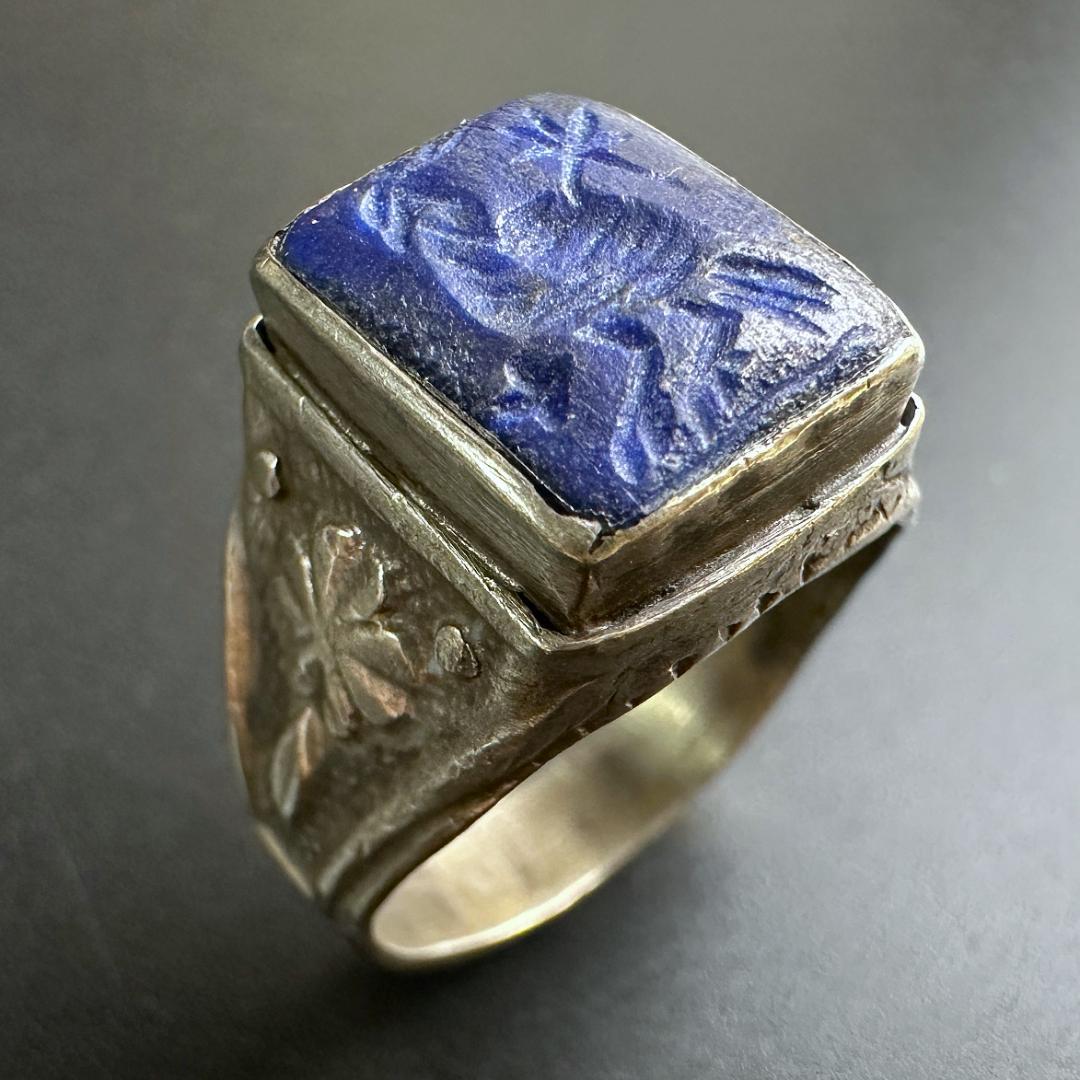 ビザンツ シルバーリング ラピスラズリ 指輪 パワーストーン 銀 1551 5d5364d63514833b2bf6d1a04c1e47