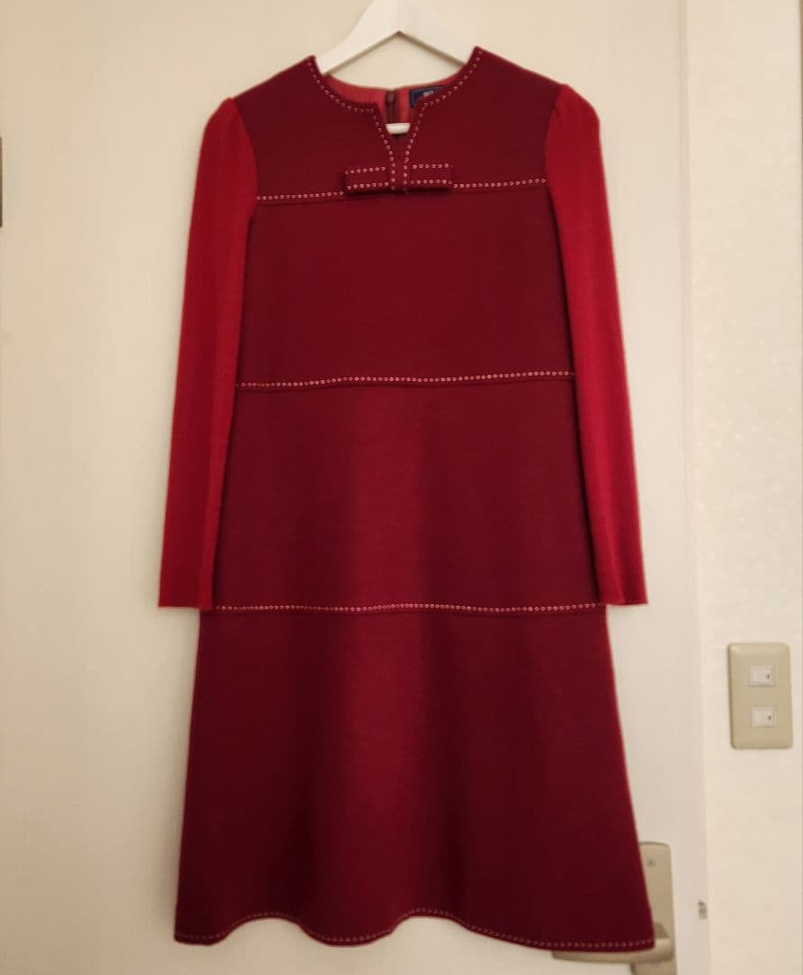 エムズグレイシーワンピース 38M フィット＆フレアニットワンピース | msgracy