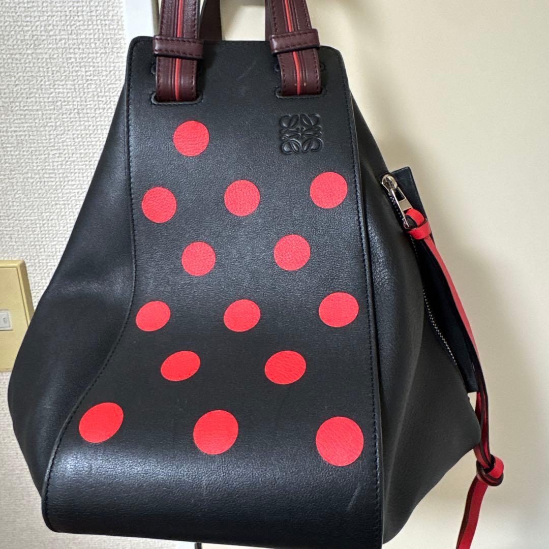 黒/赤ドット ショルダーバッグ 未使用 赤 水玉 ドット柄 ショルダーバッグ ボストンバッグ バッグ