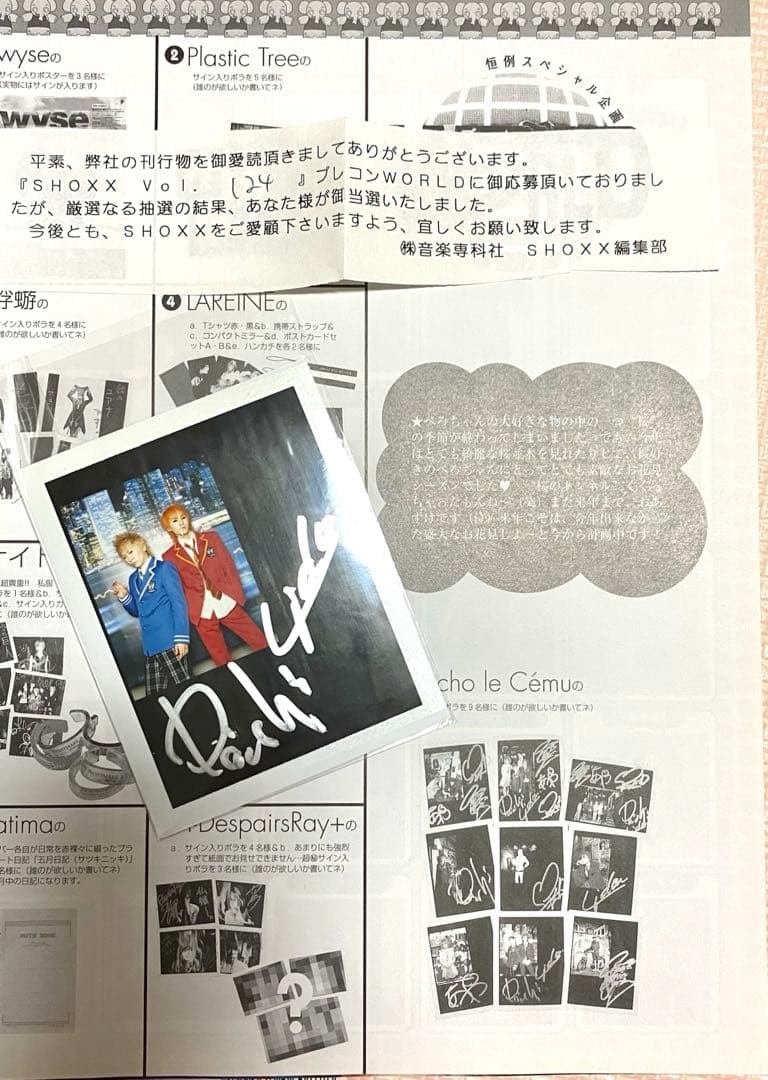 当選品】Lida AYA DAISHIサイン入りポラ他 サイコルシェイム - メルカリ