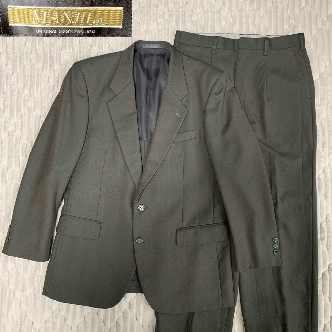 希少 セットアップ スーツ ヴィンテージ 古着 日本製 緑 M - メルカリ