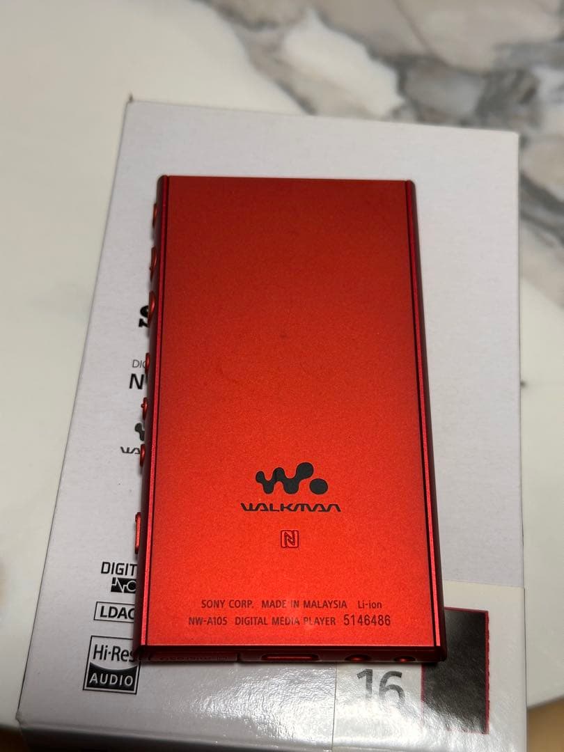 SONY NW-A105 レッド 16GB デジタルオーディオプレーヤー - メルカリ