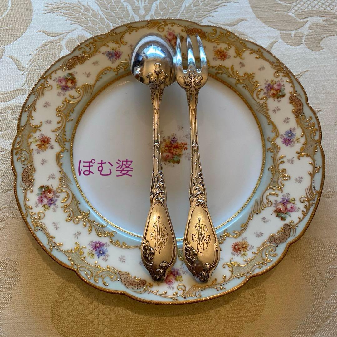 フランス／純銀】「ブランジェ」フォーク＆スプーン＋「エナン」スプーン