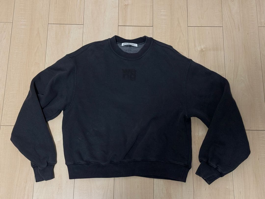 Alexander Wang スウェット ロゴ入り クルーネック　トレーナー alexanderwang (アレキサンダーワン) 裏起毛 ワンポイント クルー