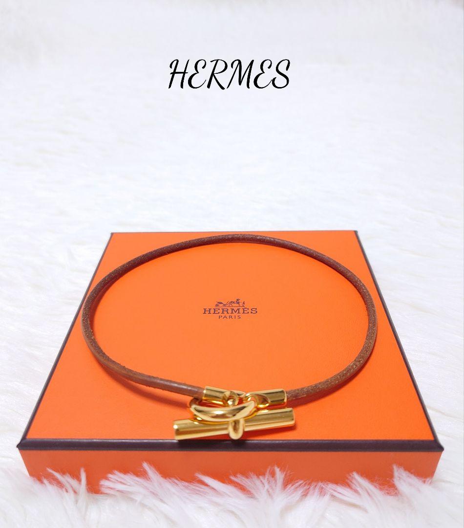 美品 エルメス グレナン チョーカー ブラウン 箱付き - メルカリ