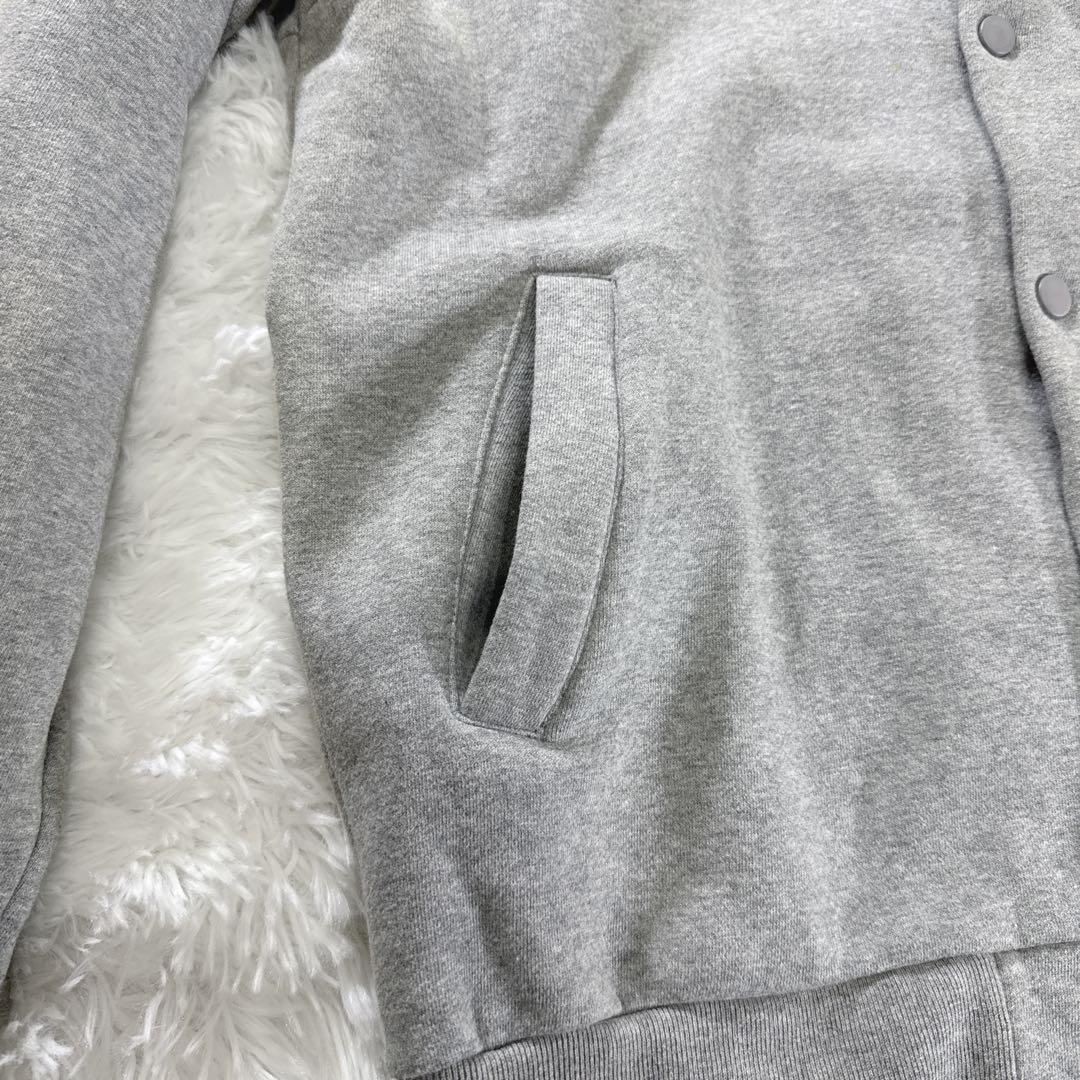 Supreme シュプリーム スウェットスタジャン グレー 裏起毛 カナダ製