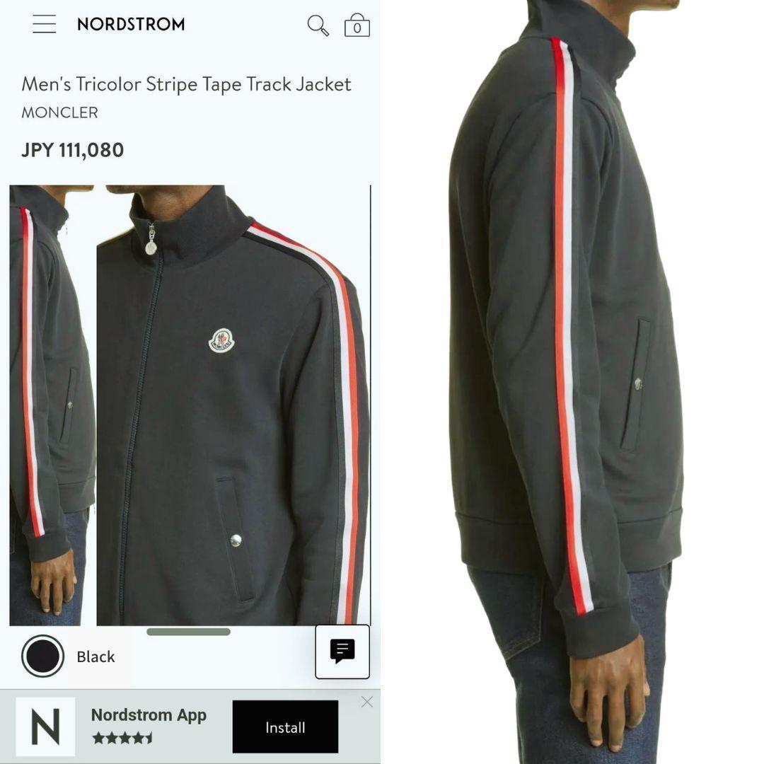 新品未使用☆MONCLER Strippedtricolor ジャージ S 黒色 - メルカリ