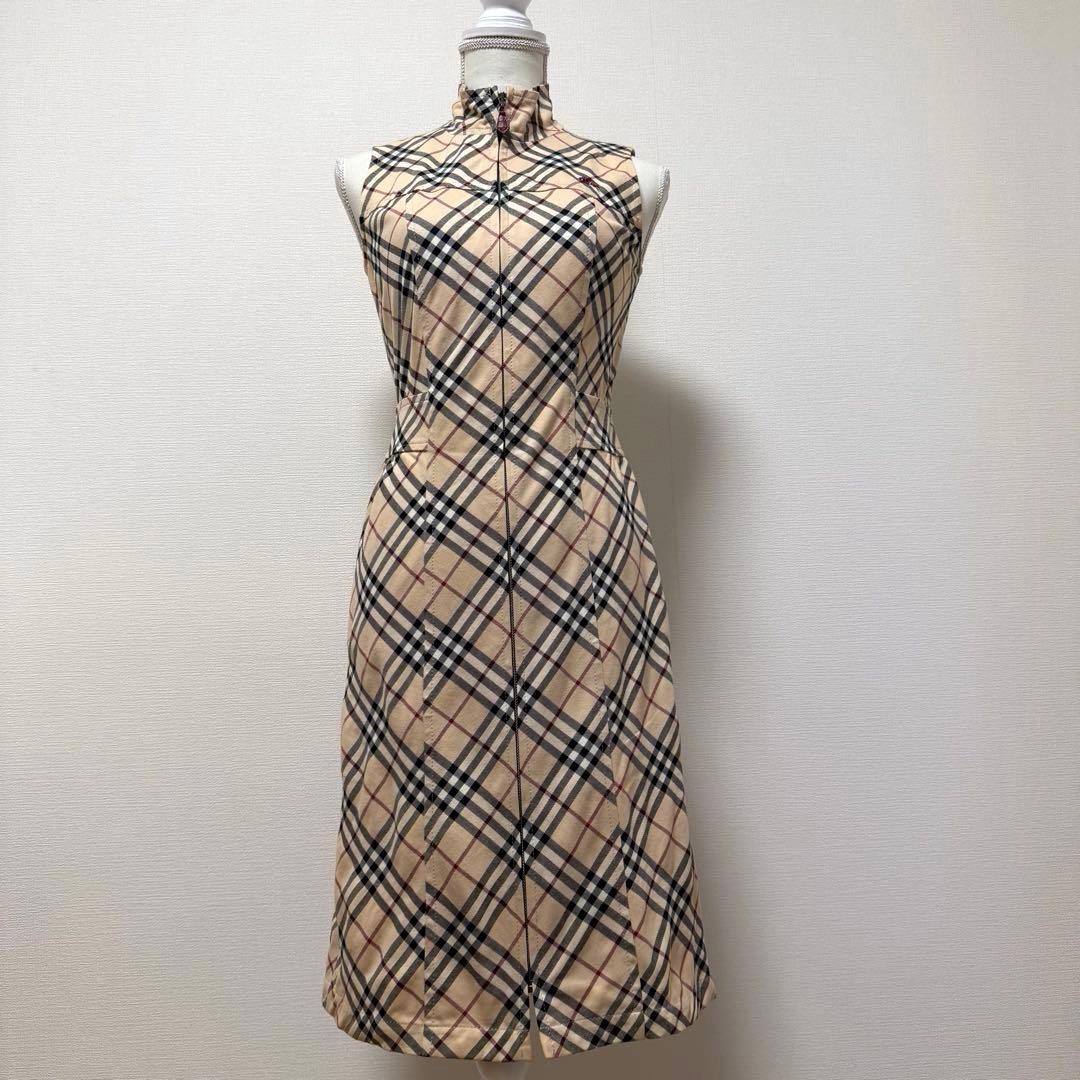 バーバリーブルーレーベル ノースリーブワンピース ノバチェック