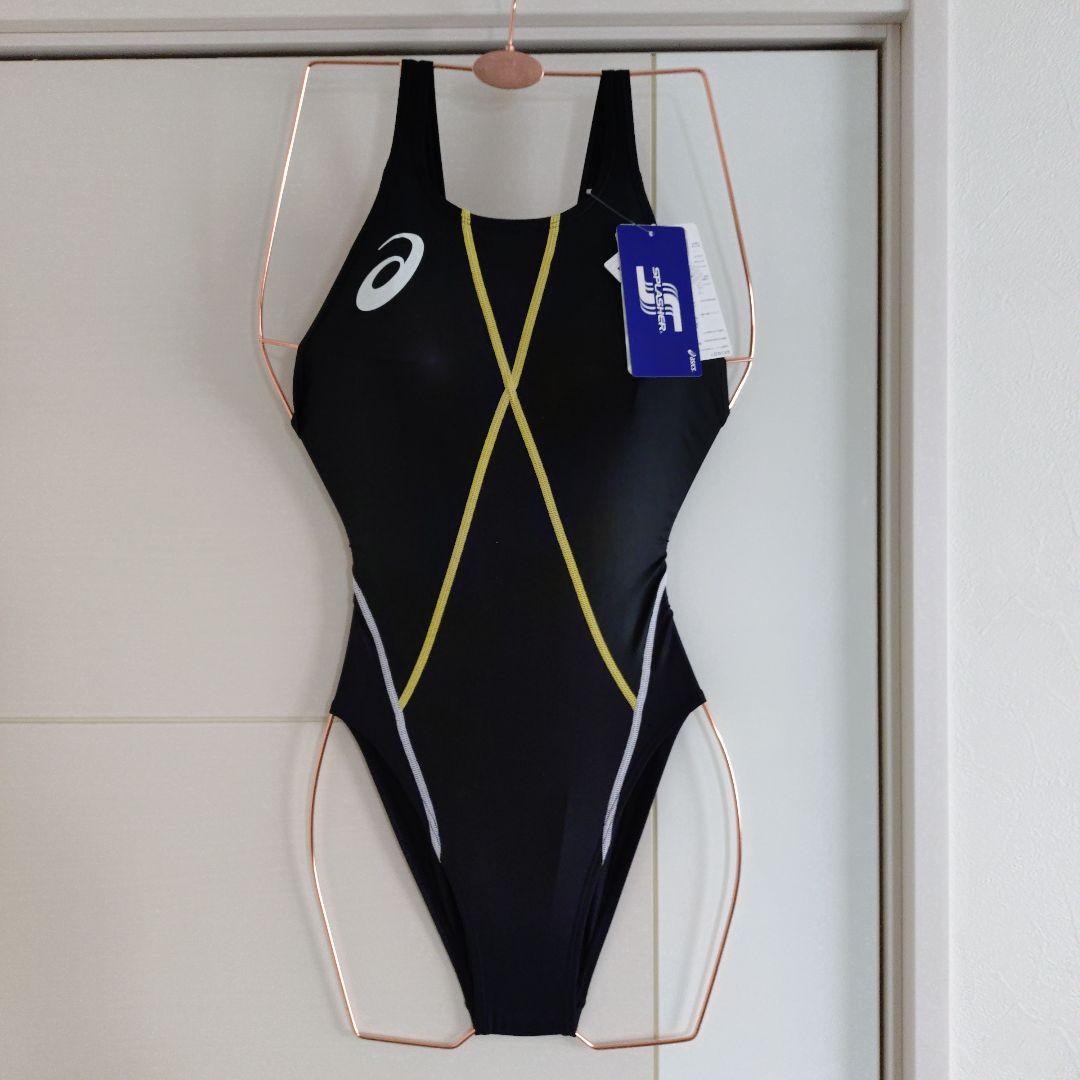 未使用品 アシックス競泳水着 ALS352 ハイドロスプラッシャー 黒 M