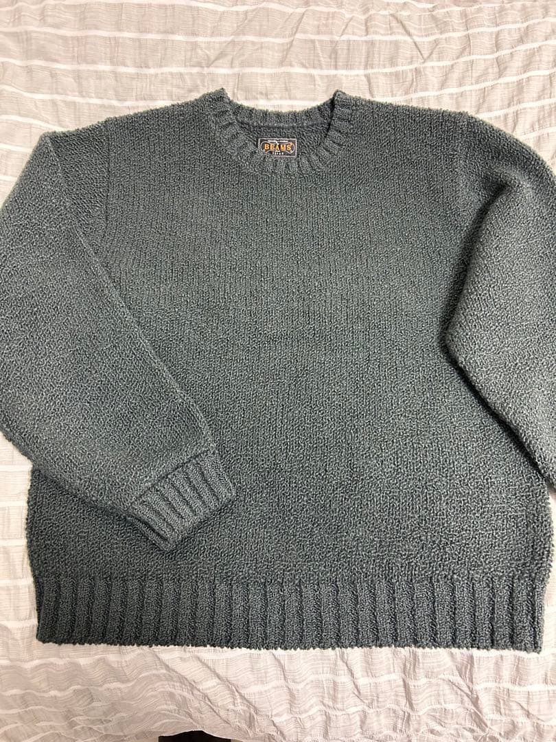 BEAMS PLUSクルーネックニットCrew Corkscrew Yarn3G - メルカリ