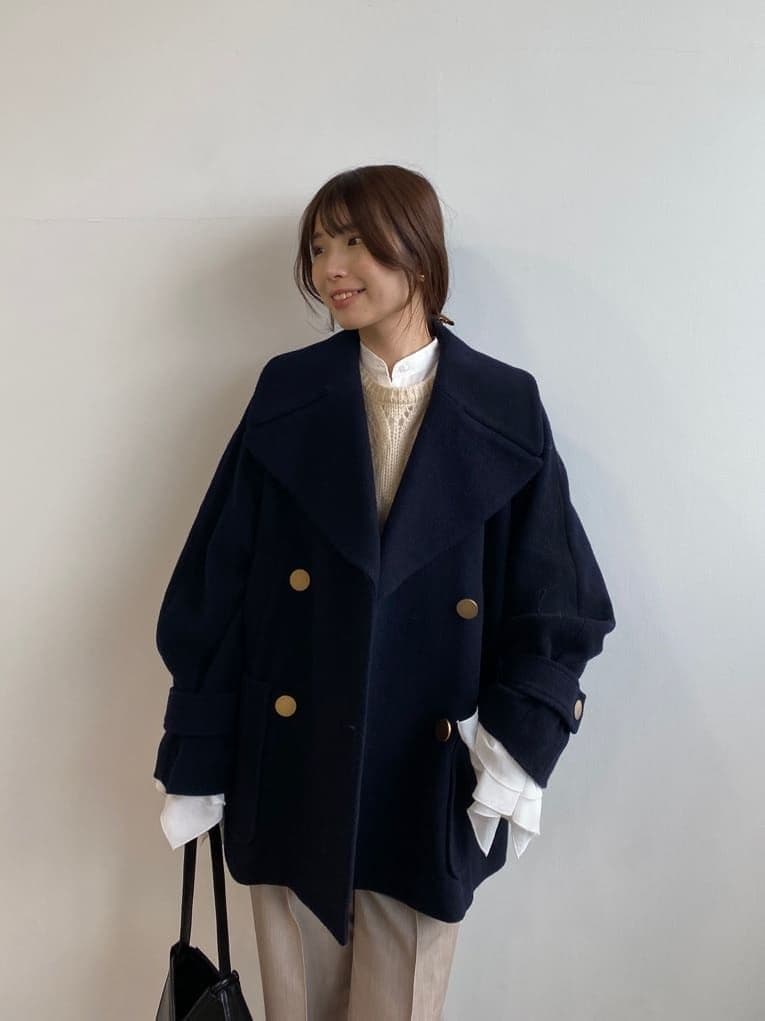 完売 新品タグ付 ココディール インペリアルモッサショートPコート