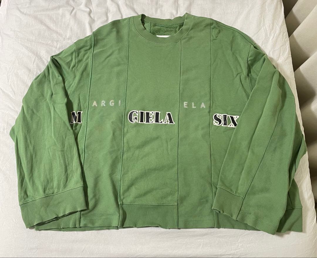 MM6 Maison Margiela グリーン スウェット M MM6 Maison Margiela Kids & Junior ロゴ長袖スウェットプルオーバー